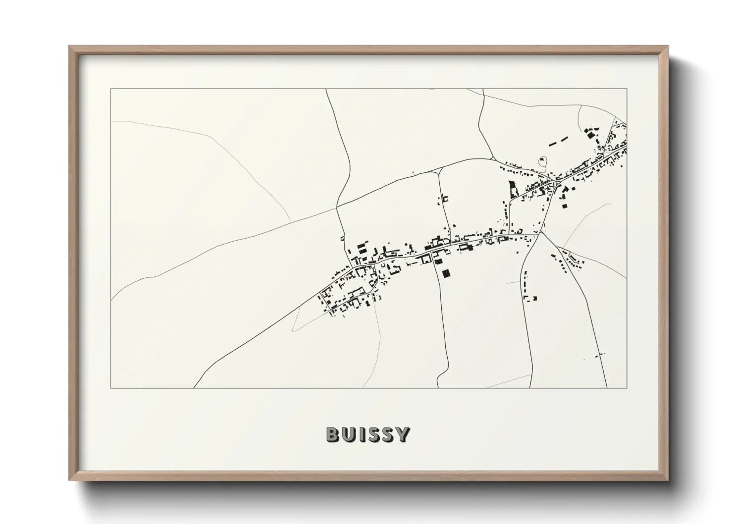 Une affiche de carte sur Buissy