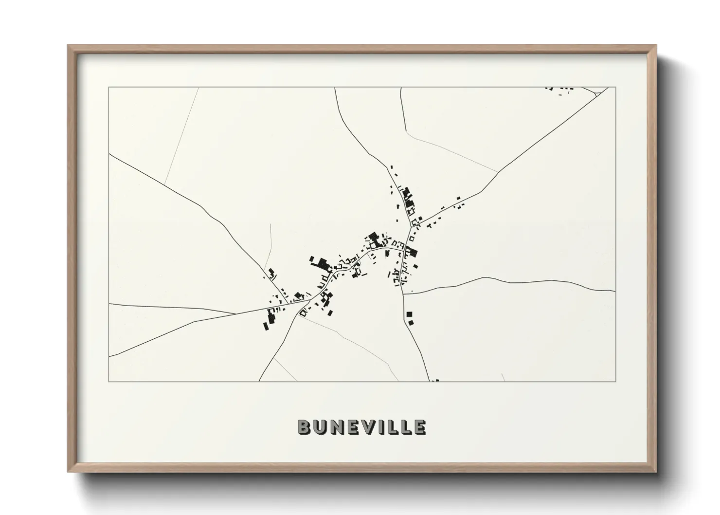 Une affiche de carte sur Buneville