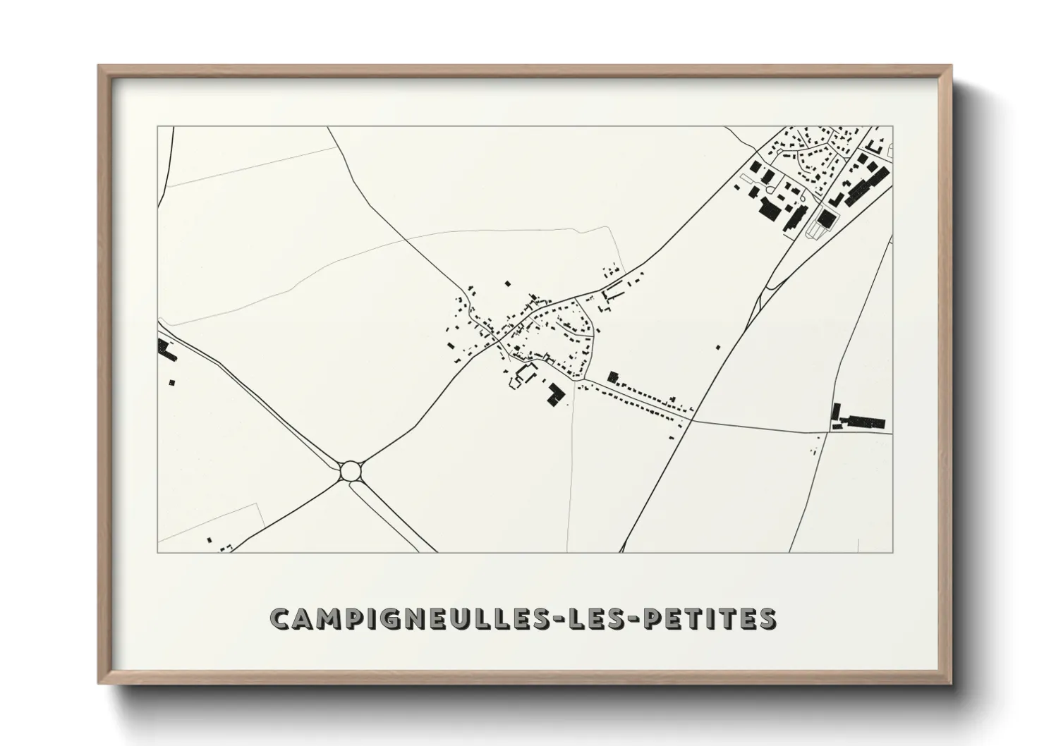 Une affiche de carte sur Campigneulles-les-Petites