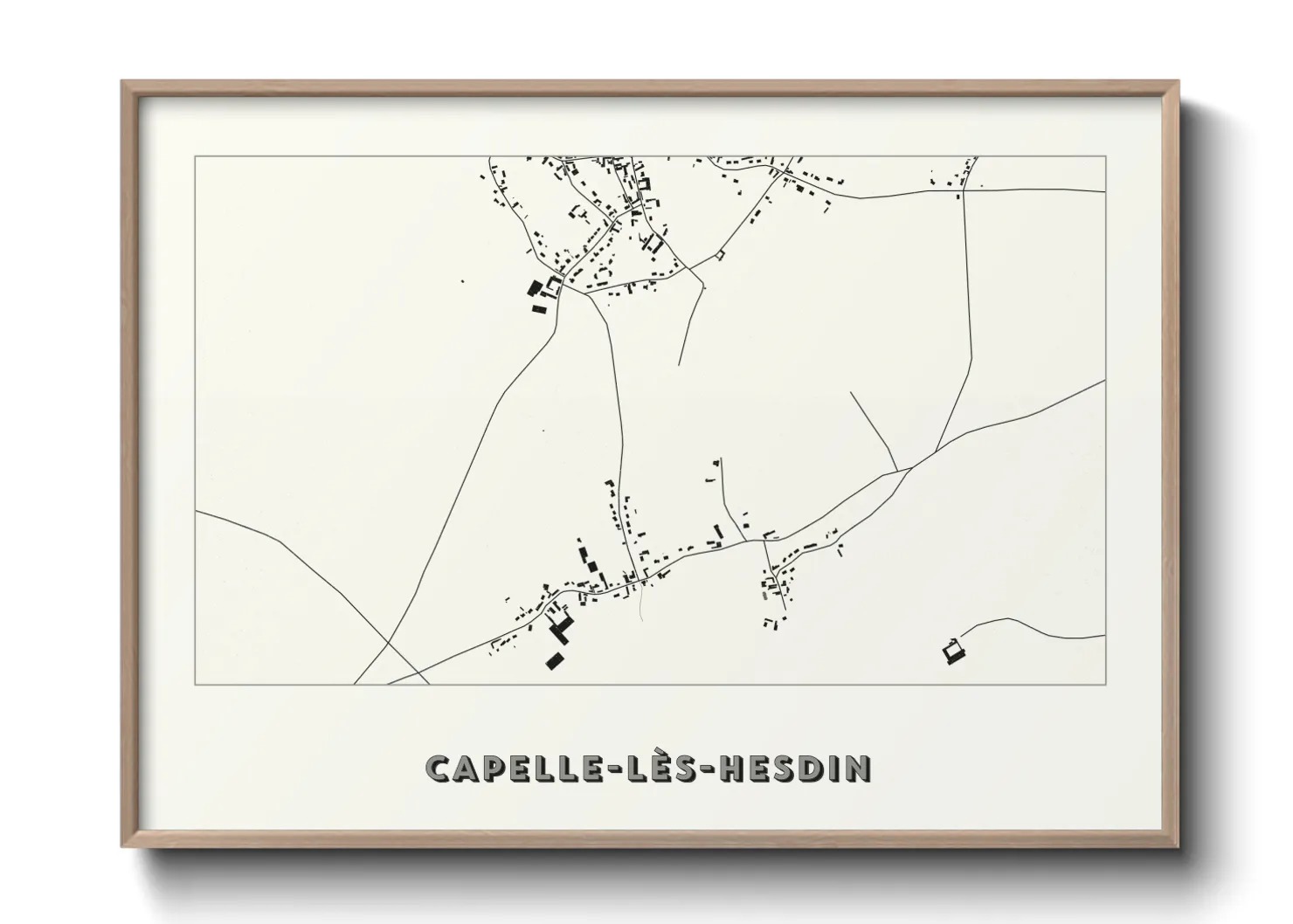 Une affiche de carte sur Capelle-lès-Hesdin