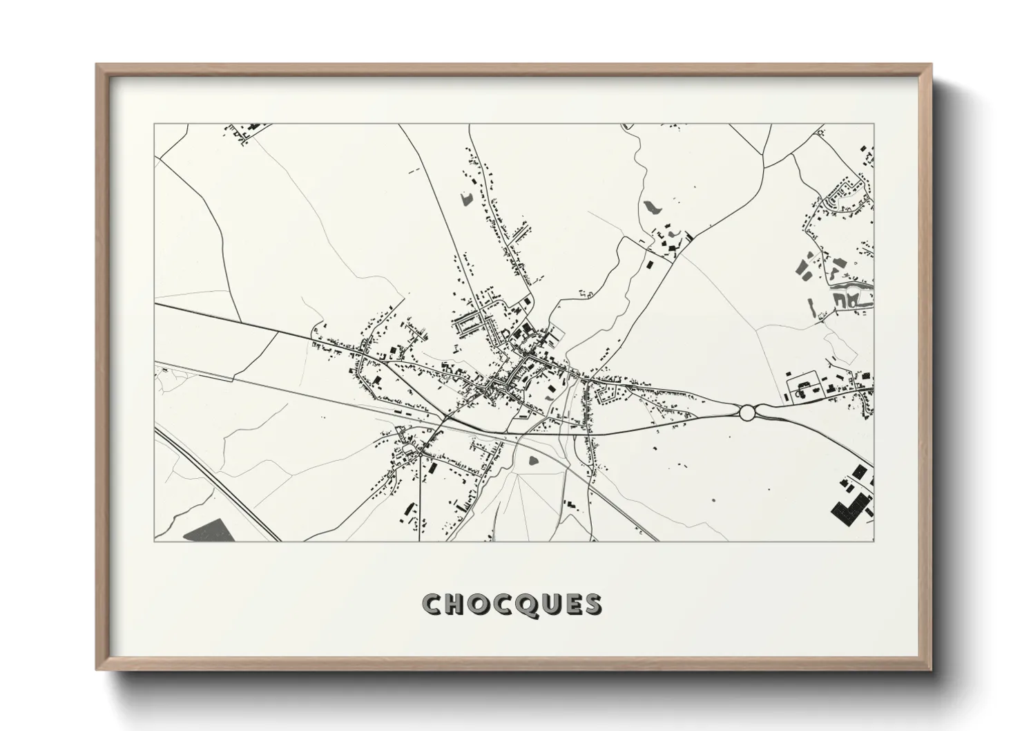 Une affiche de carte sur Chocques