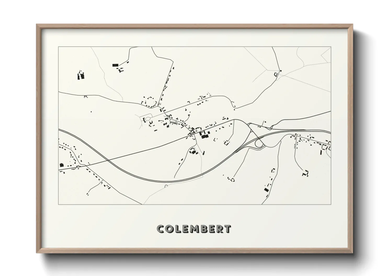 Une affiche de carte sur Colembert
