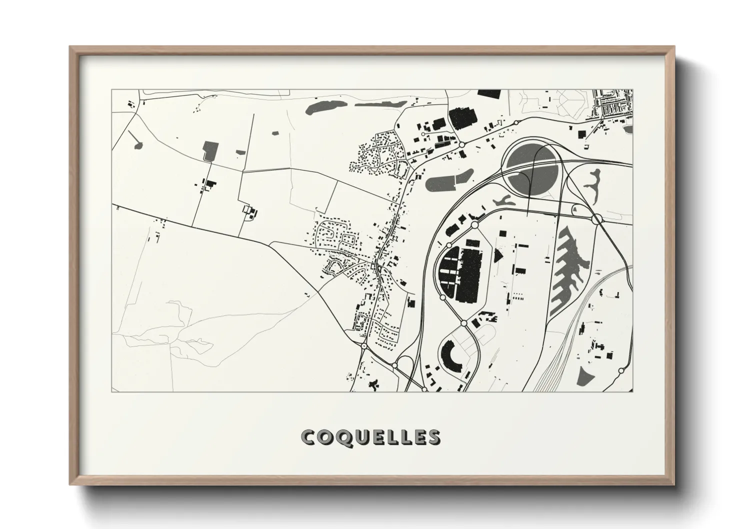 Une affiche de carte sur Coquelles
