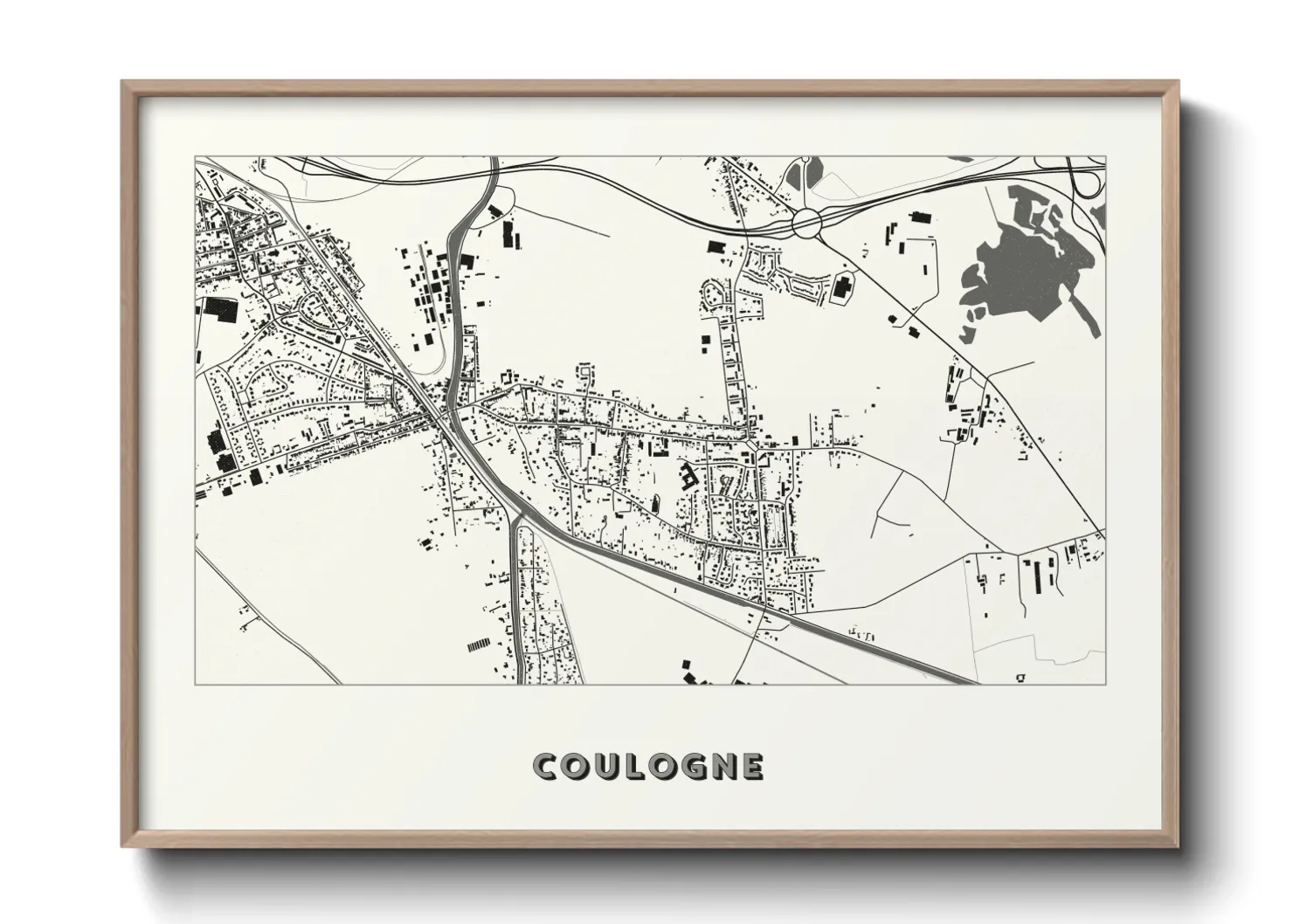 Une affiche de carte sur Coulogne