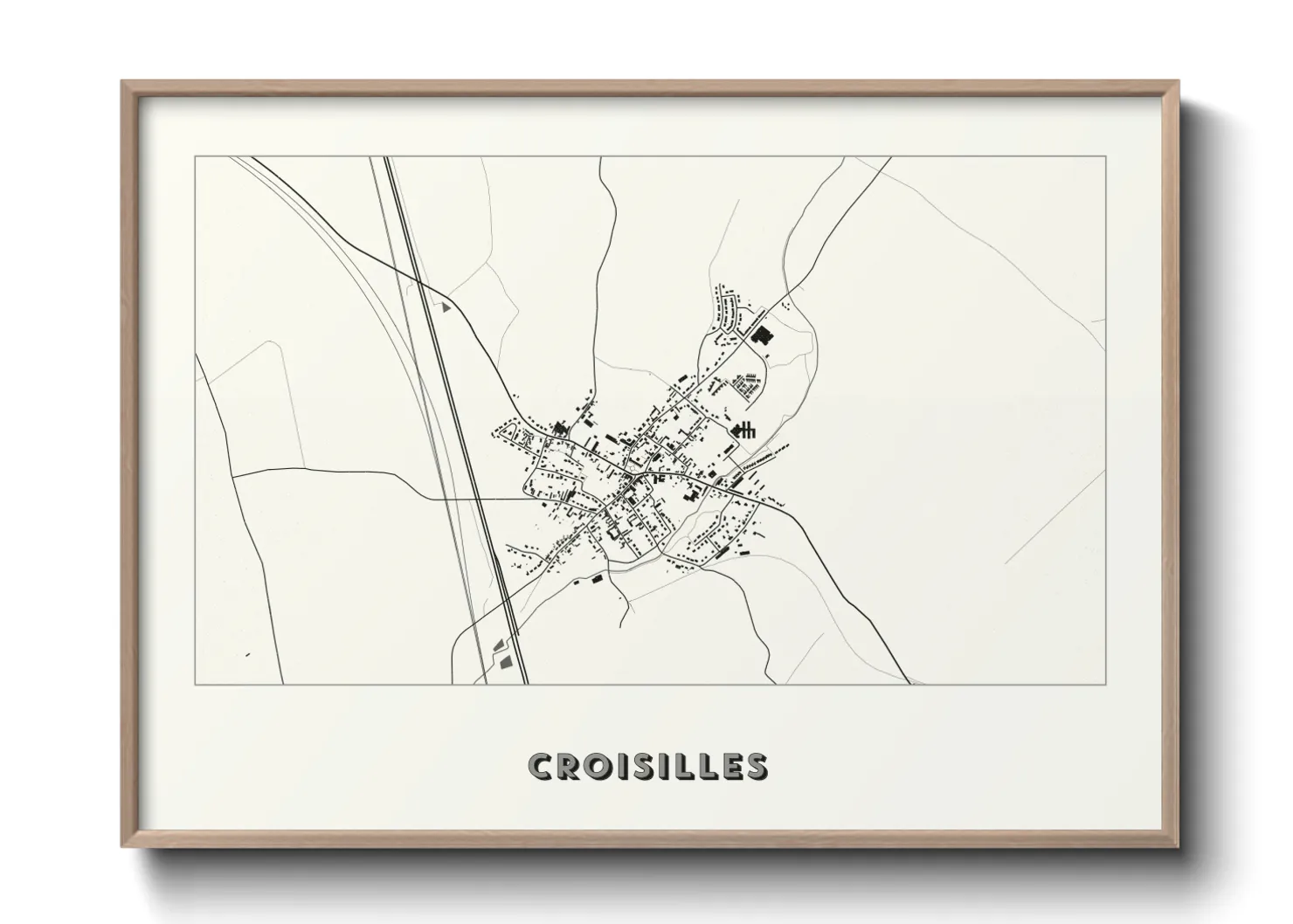 Une affiche de carte sur Croisilles