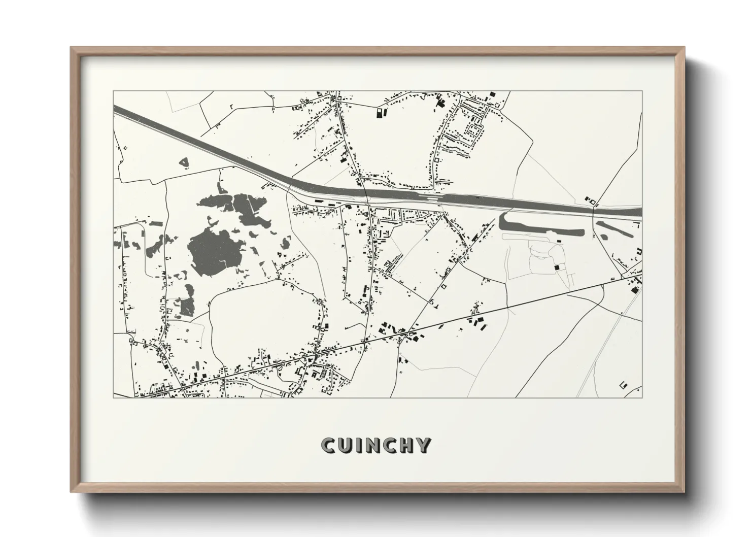 Une affiche de carte sur Cuinchy