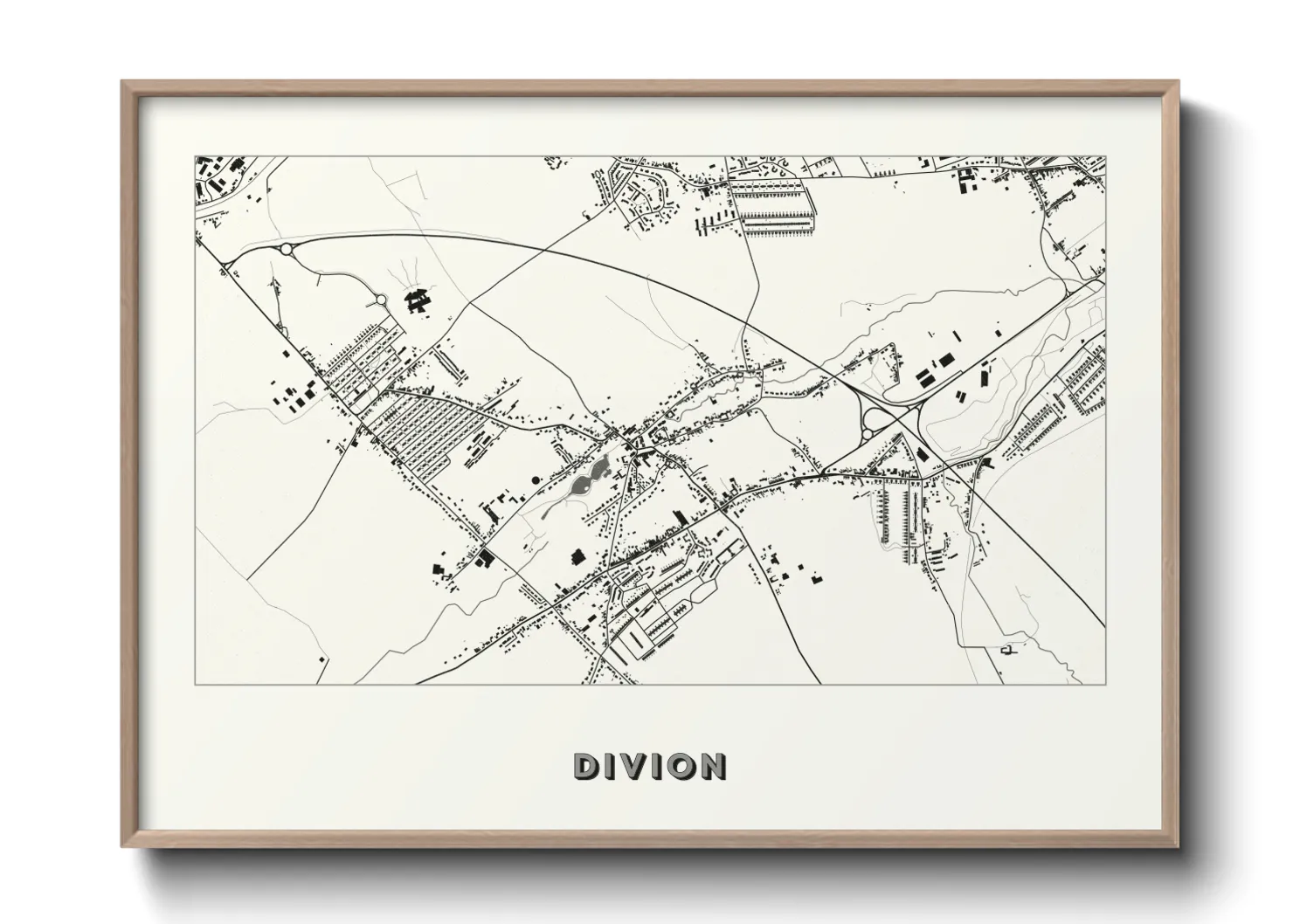 Une affiche de carte sur Divion