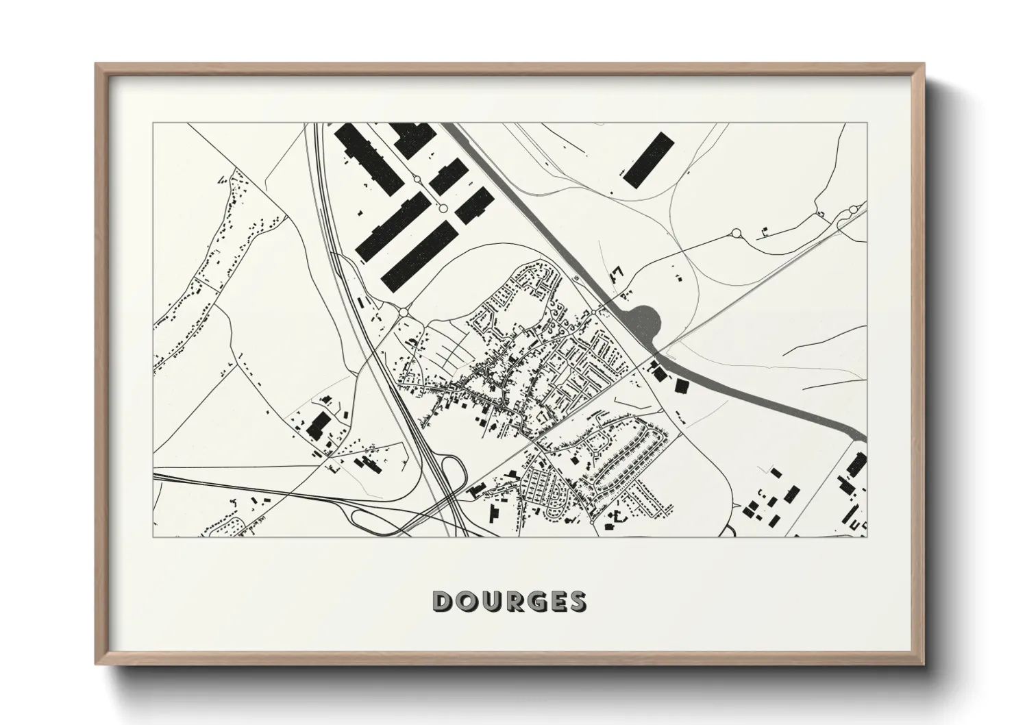 Une affiche de carte sur Dourges