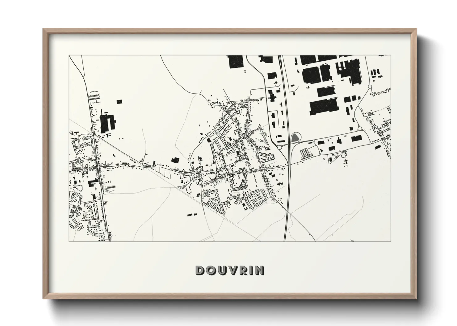 Une affiche de carte sur Douvrin