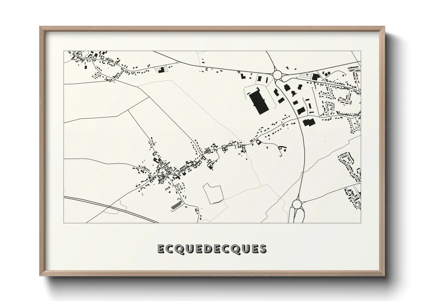 Une affiche de carte sur Ecquedecques