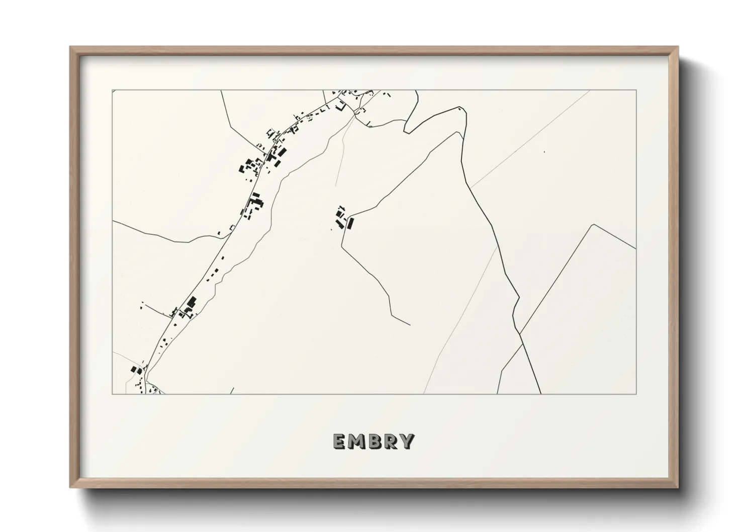 Une affiche de carte sur Embry