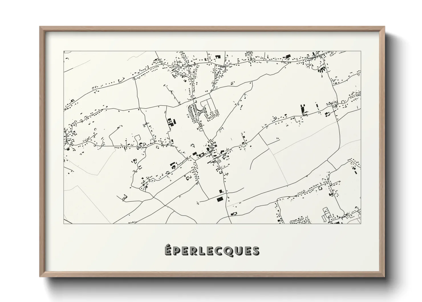 Une affiche de carte sur Éperlecques