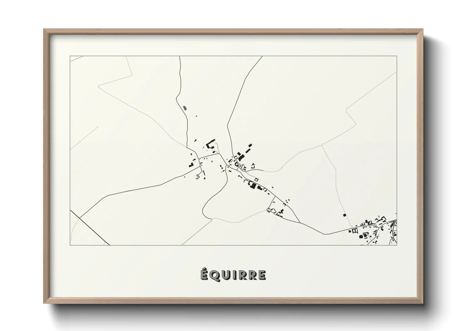 Une affiche de carte sur Équirre