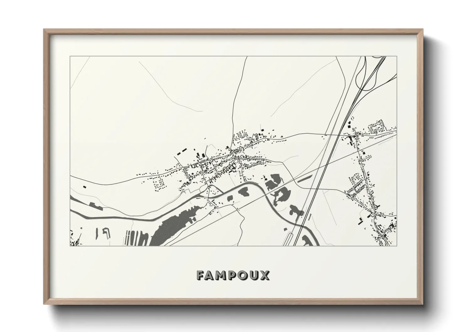 Une affiche de carte sur Fampoux
