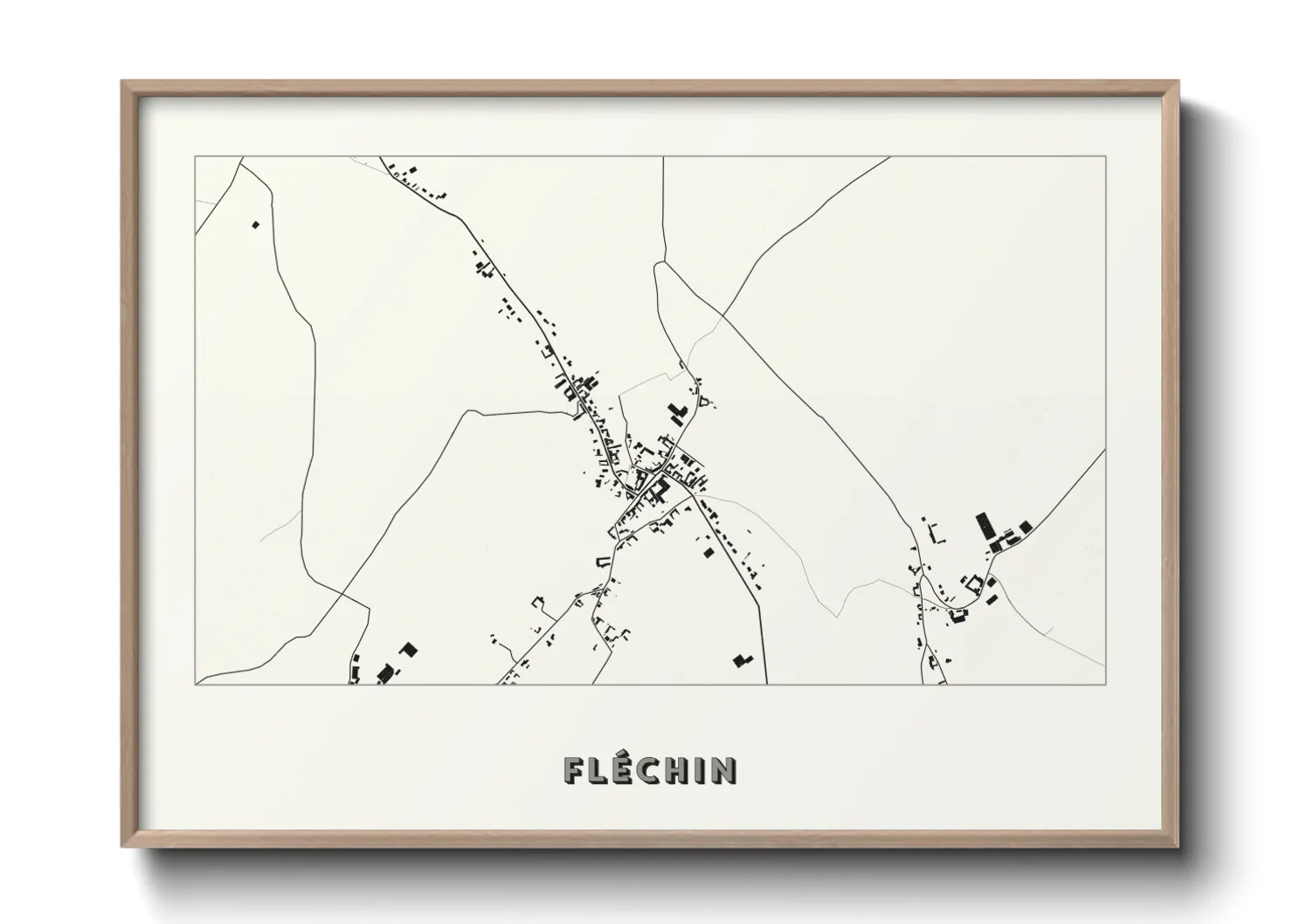 Une affiche de carte sur Fléchin