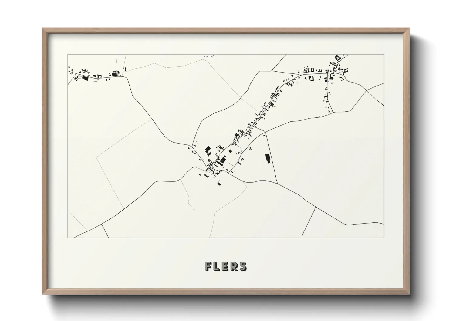 Une affiche de carte sur Flers