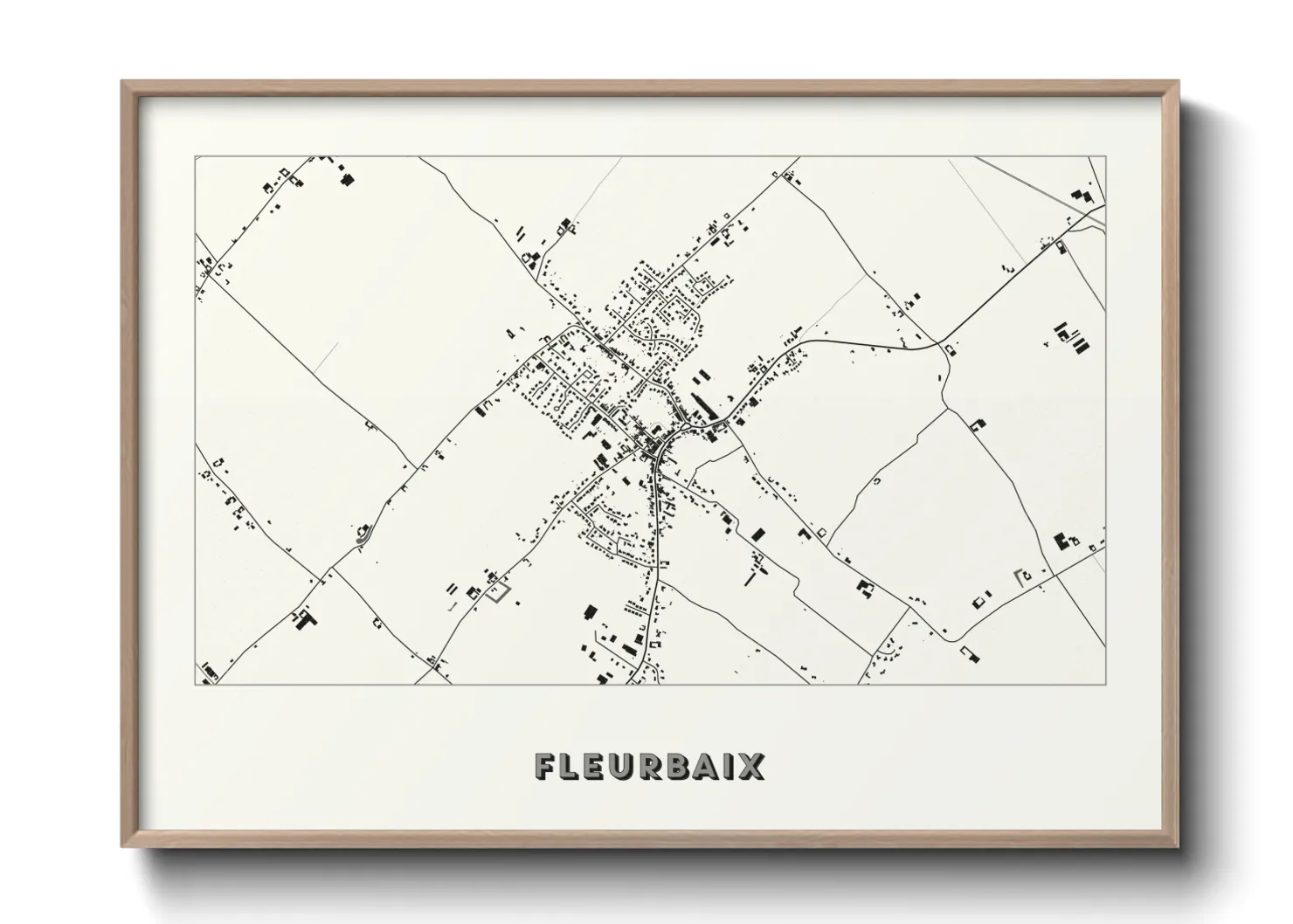 Une affiche de carte sur Fleurbaix