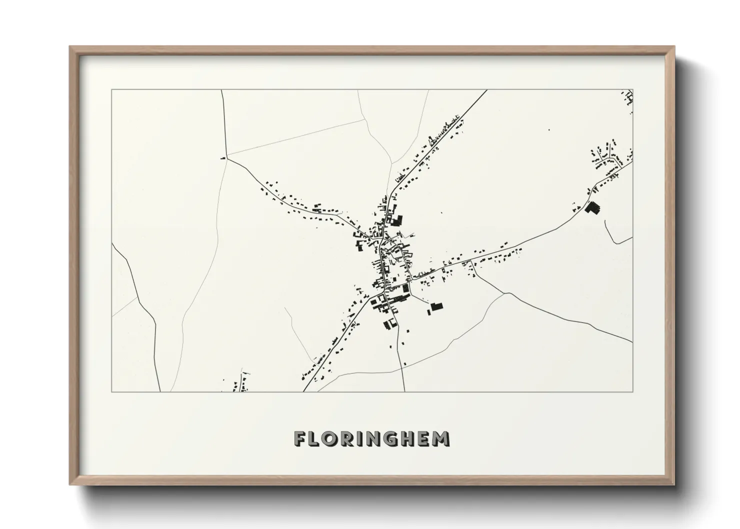 Une affiche de carte sur Floringhem
