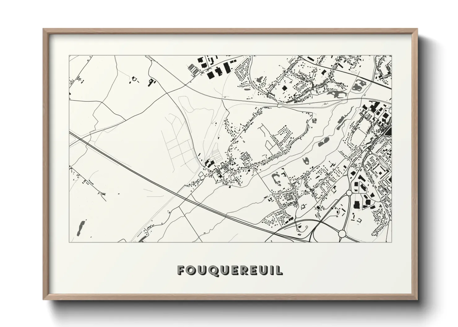 Une affiche de carte sur Fouquereuil