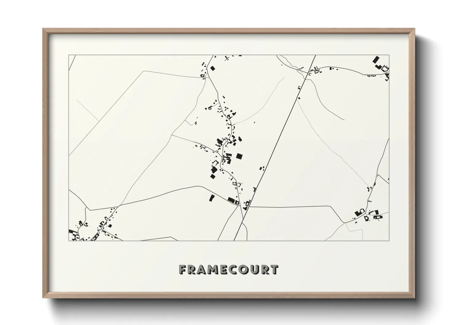Une affiche de carte sur Framecourt