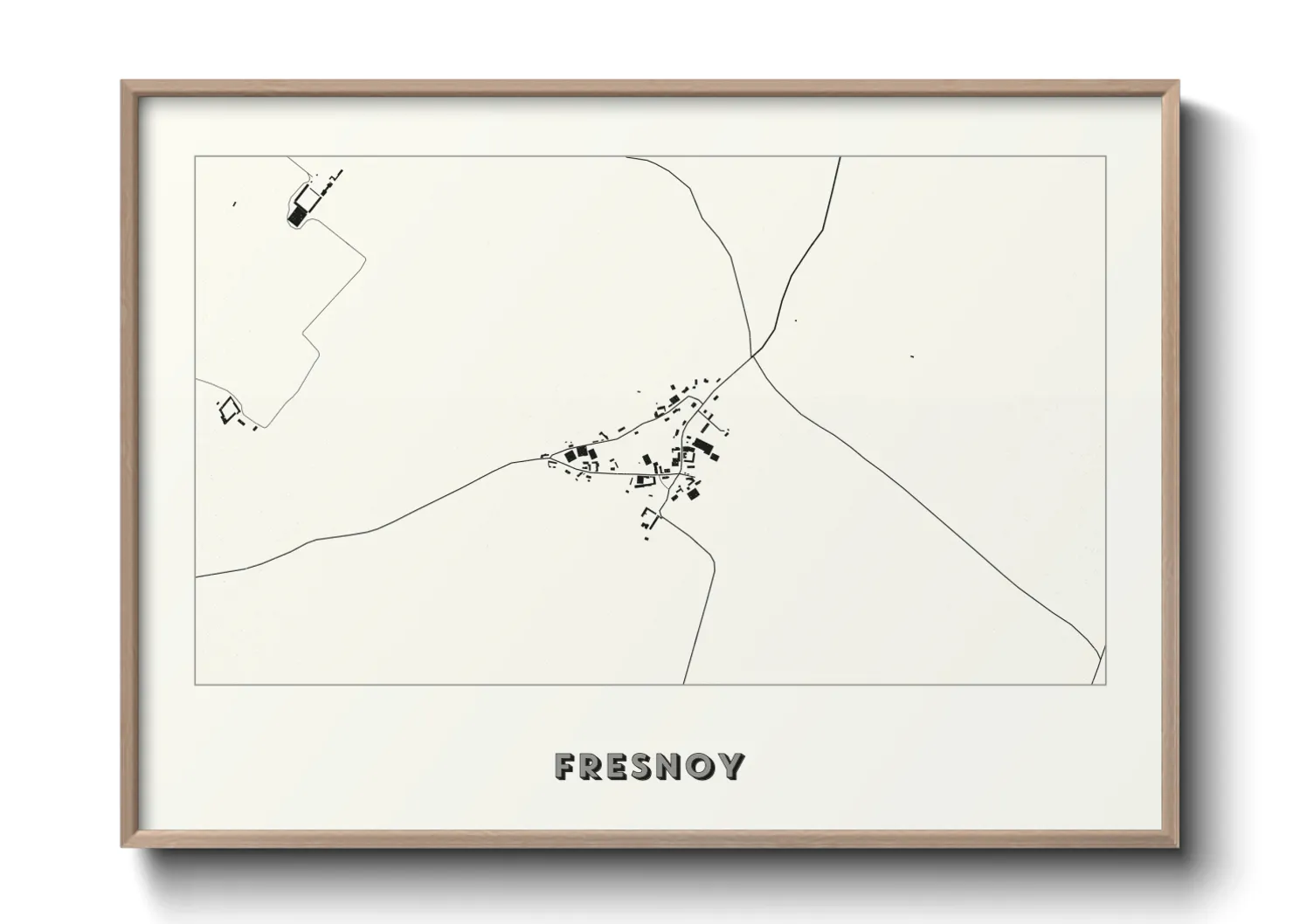 Une affiche de carte sur Fresnoy