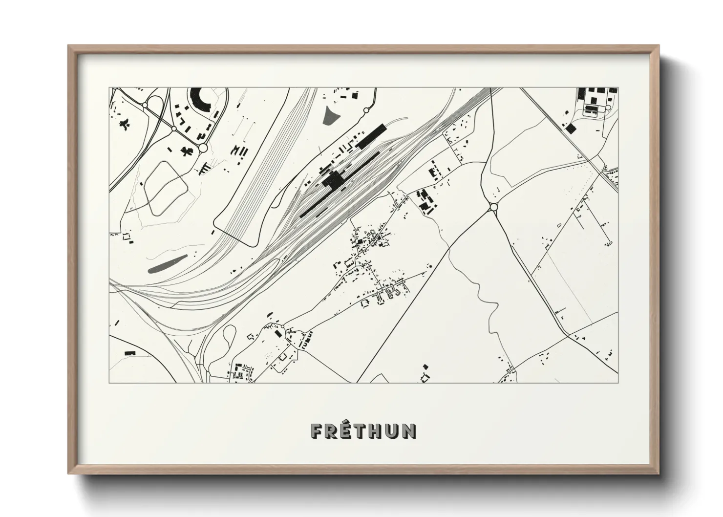 Une affiche de carte sur Fréthun