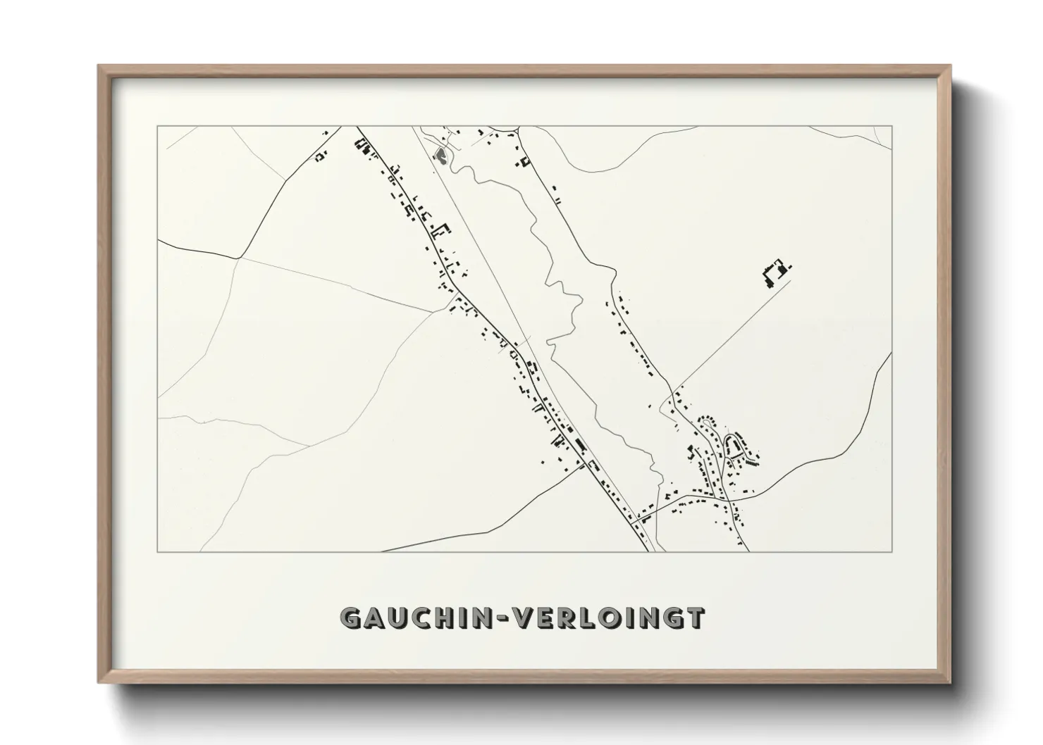 Une affiche de carte sur Gauchin-Verloingt