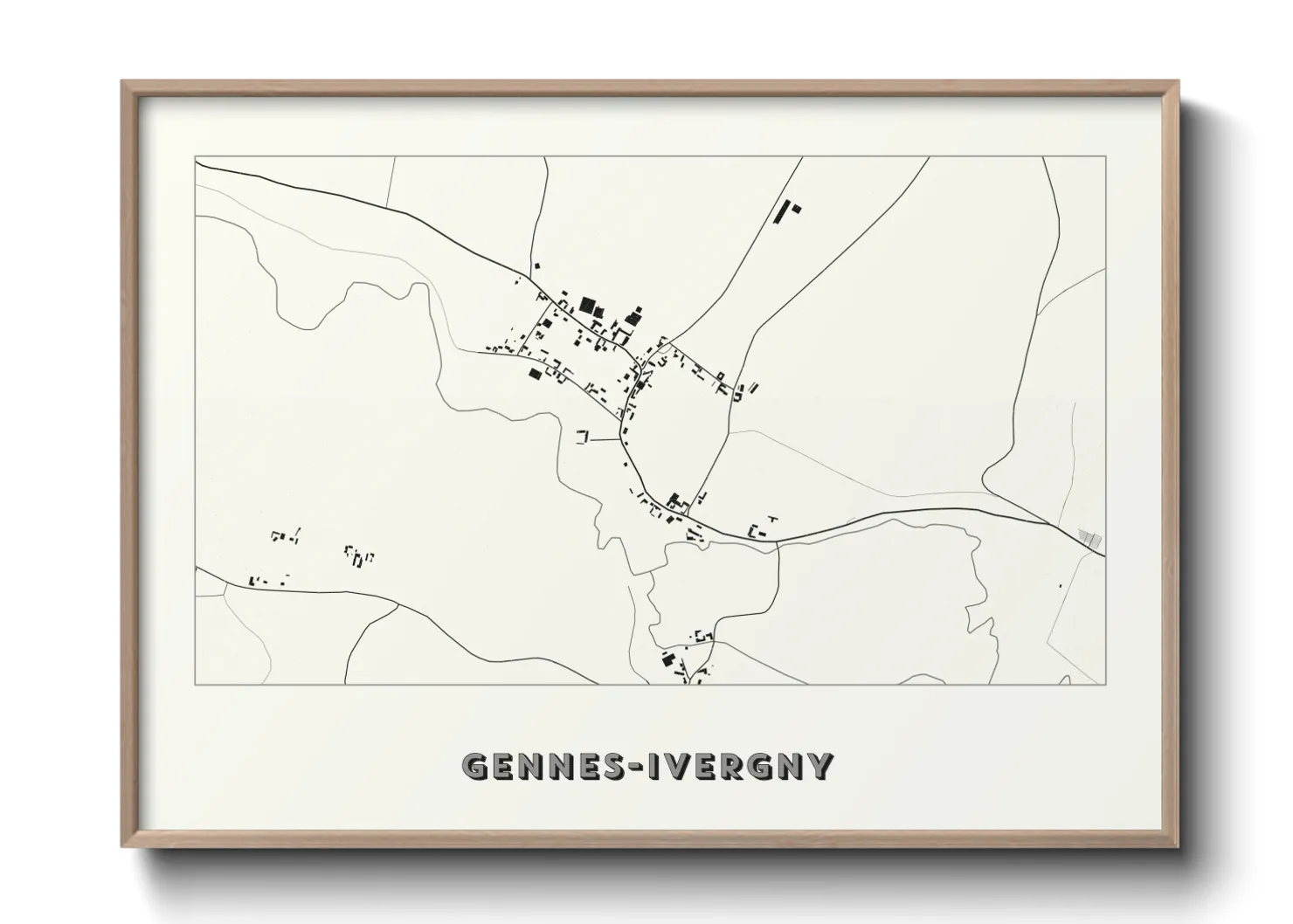 Une affiche de carte sur Gennes-Ivergny