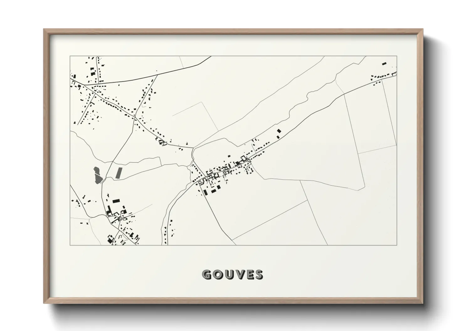 Une affiche de carte sur Gouves