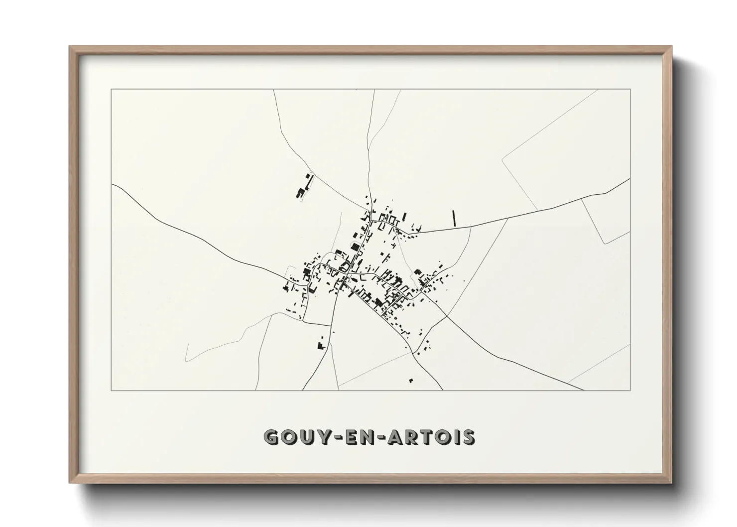 Une affiche de carte sur Gouy-en-Artois