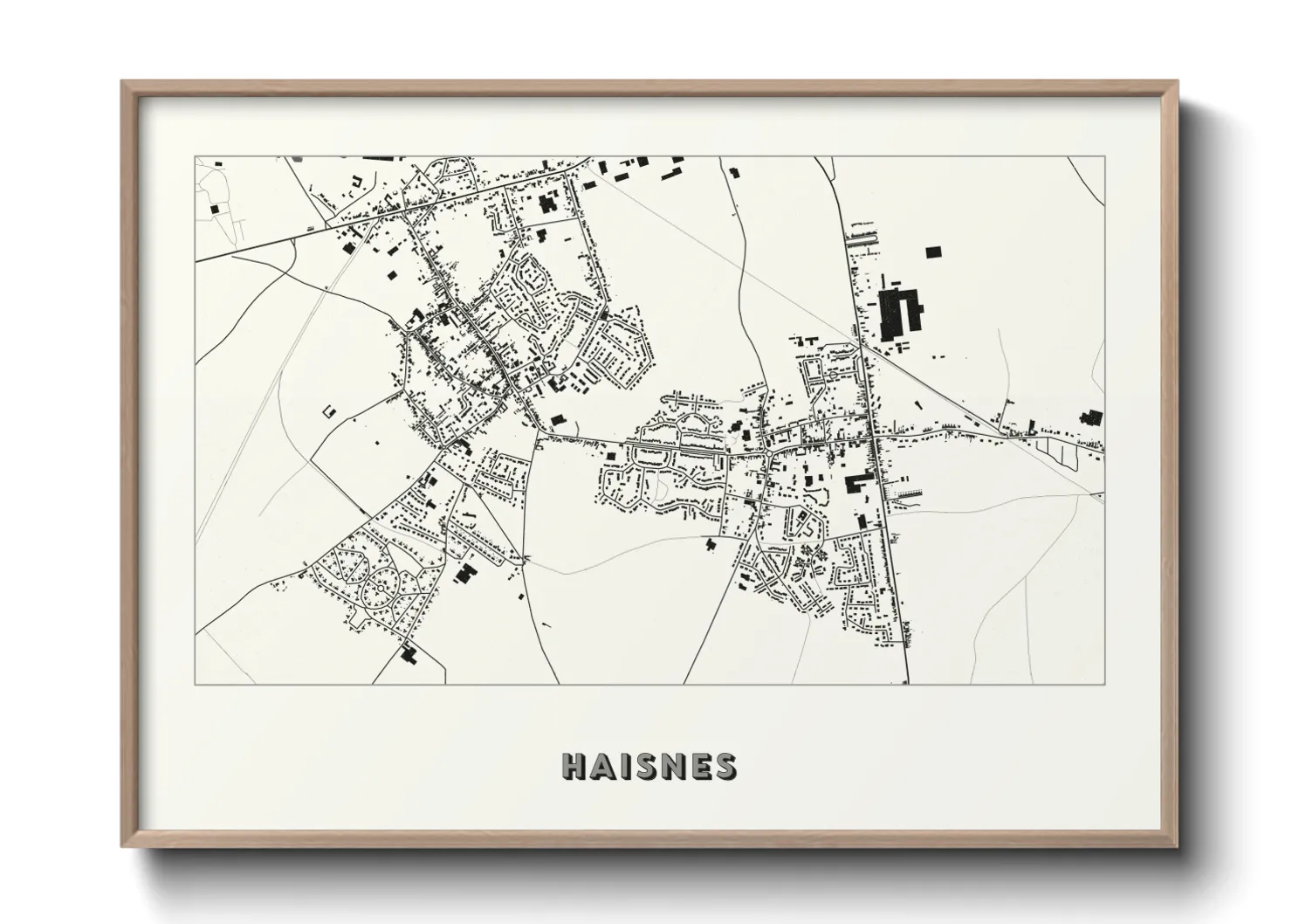 Une affiche de carte sur Haisnes