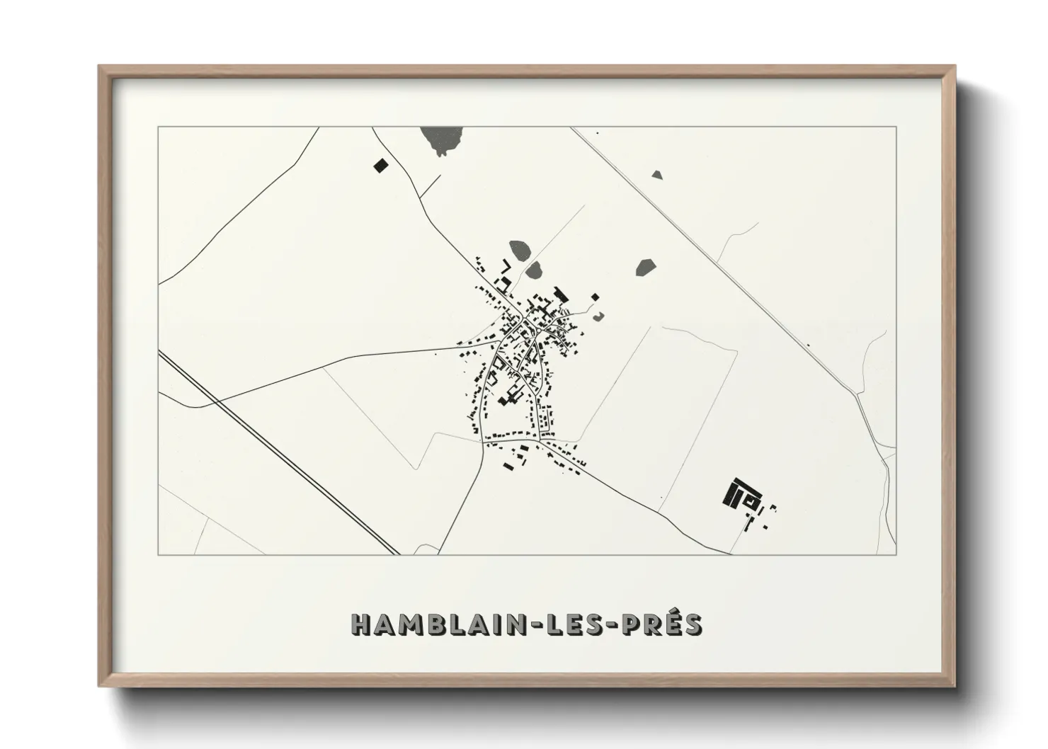Une affiche de carte sur Hamblain-les-Prés