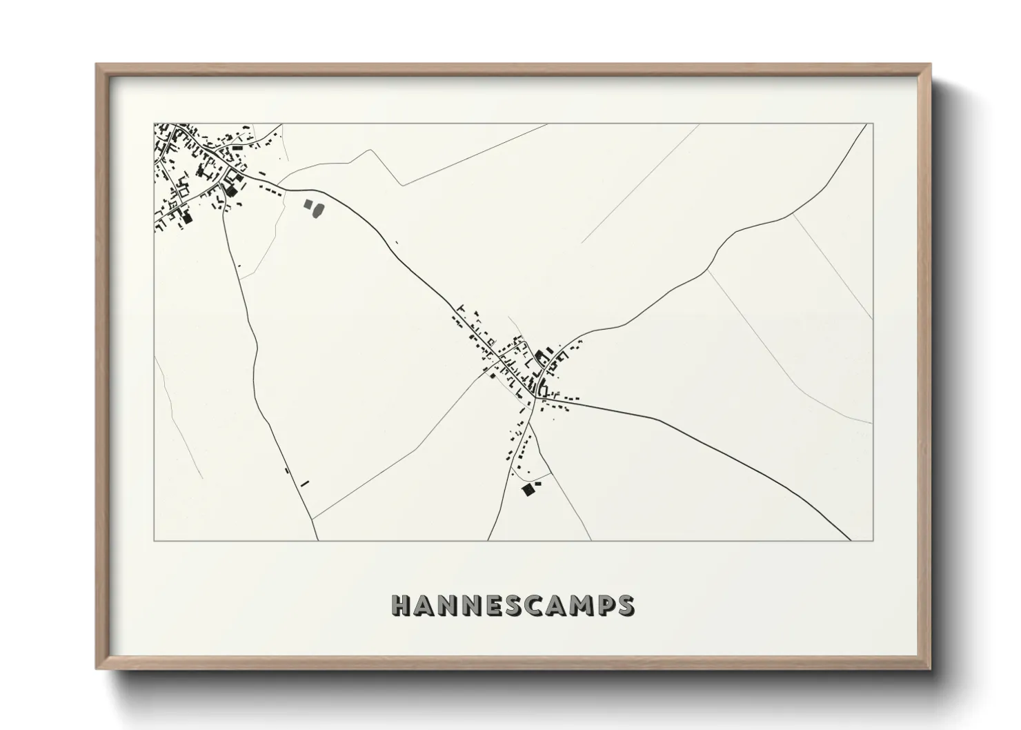 Une affiche de carte sur Hannescamps
