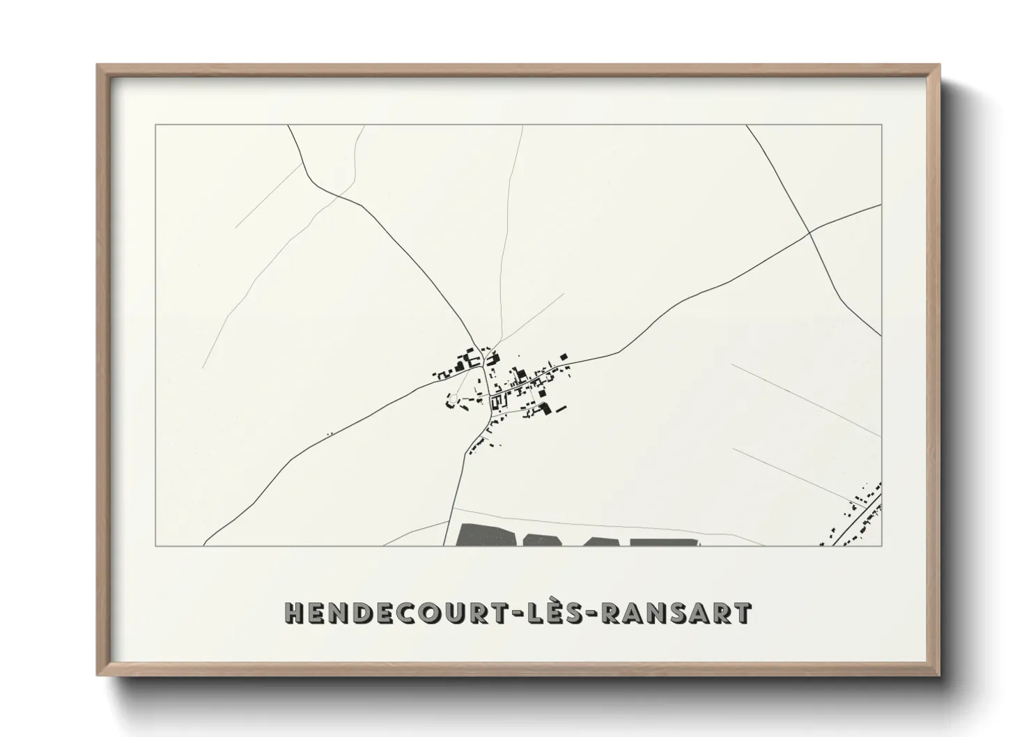 Une affiche de carte sur Hendecourt-lès-Ransart