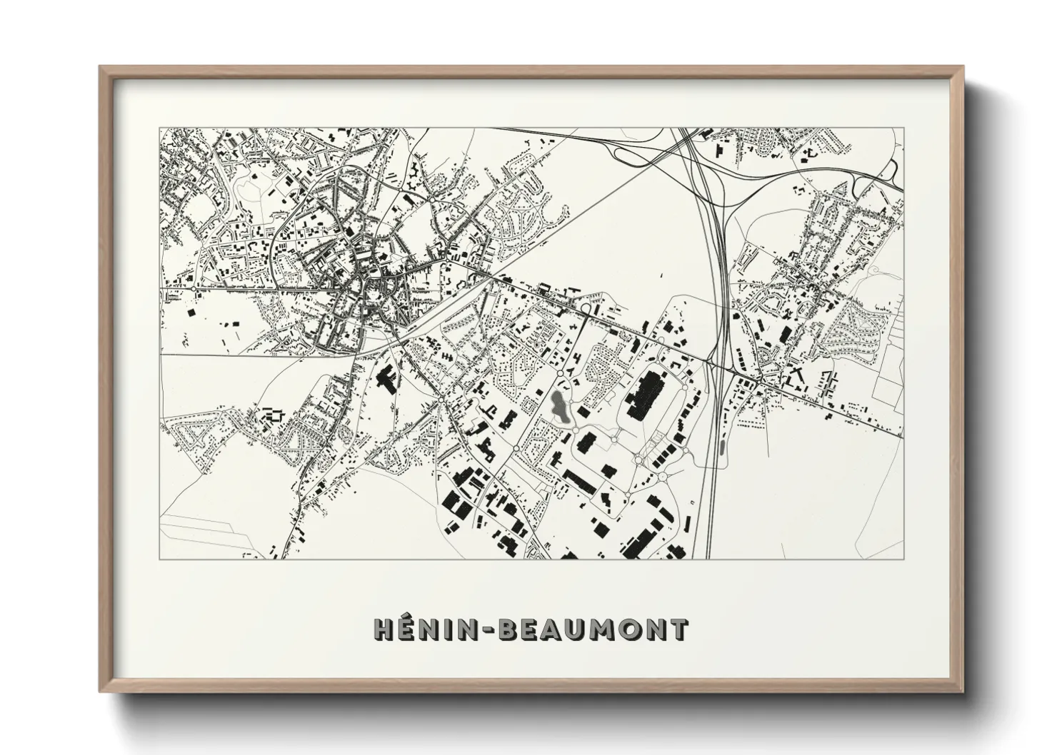 Une affiche de carte sur Hénin-Beaumont