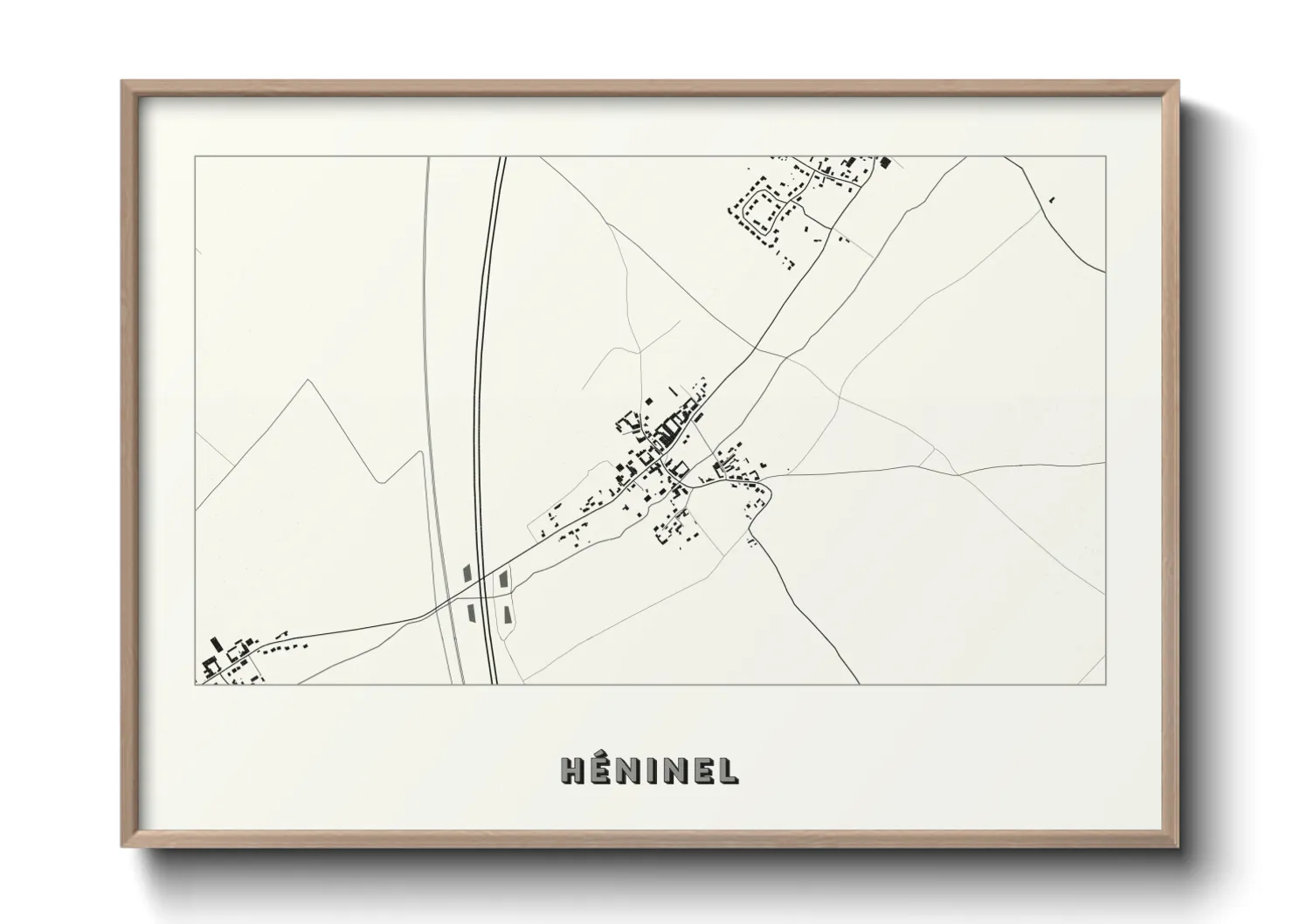 Une affiche de carte sur Héninel