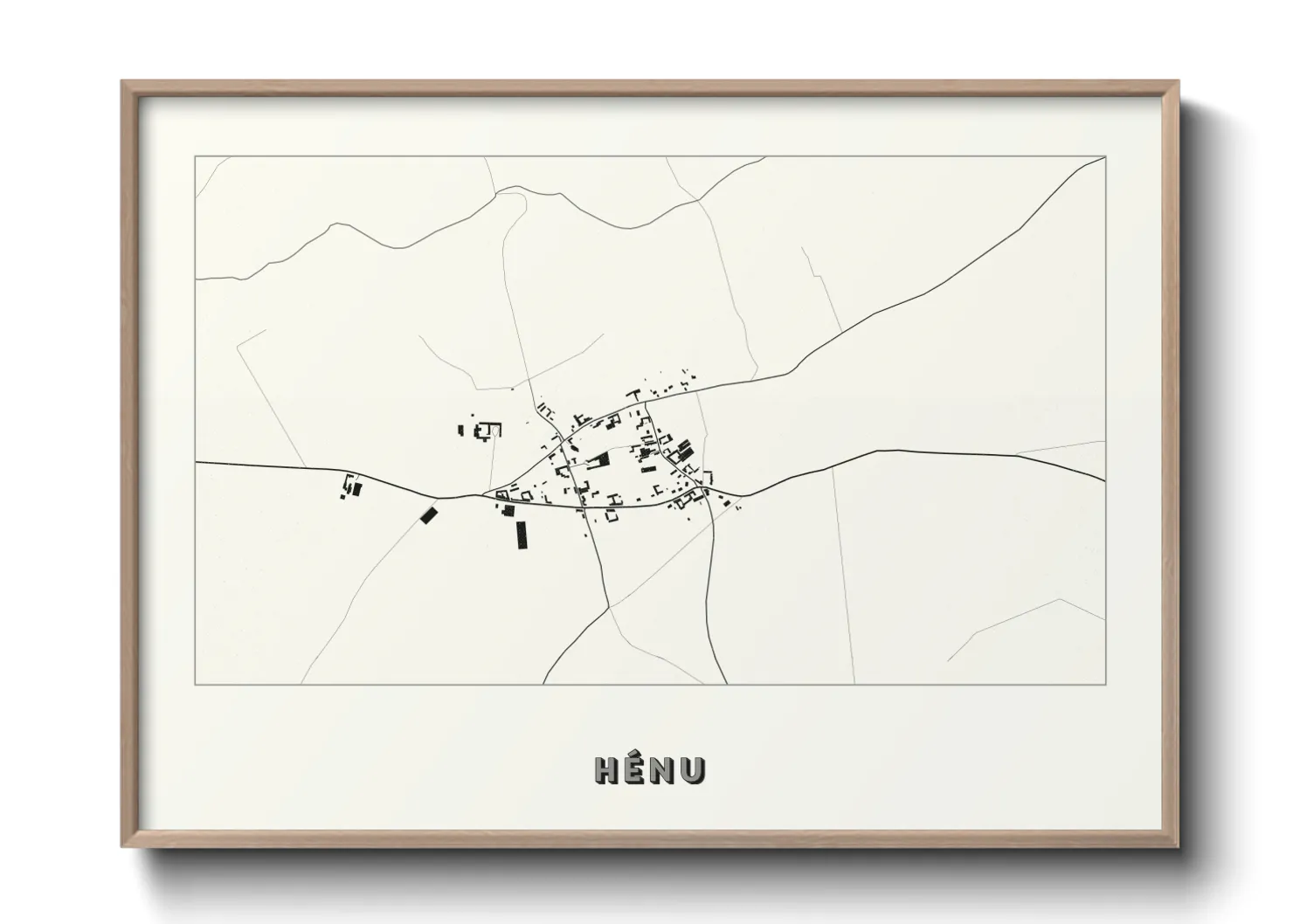 Une affiche de carte sur Hénu