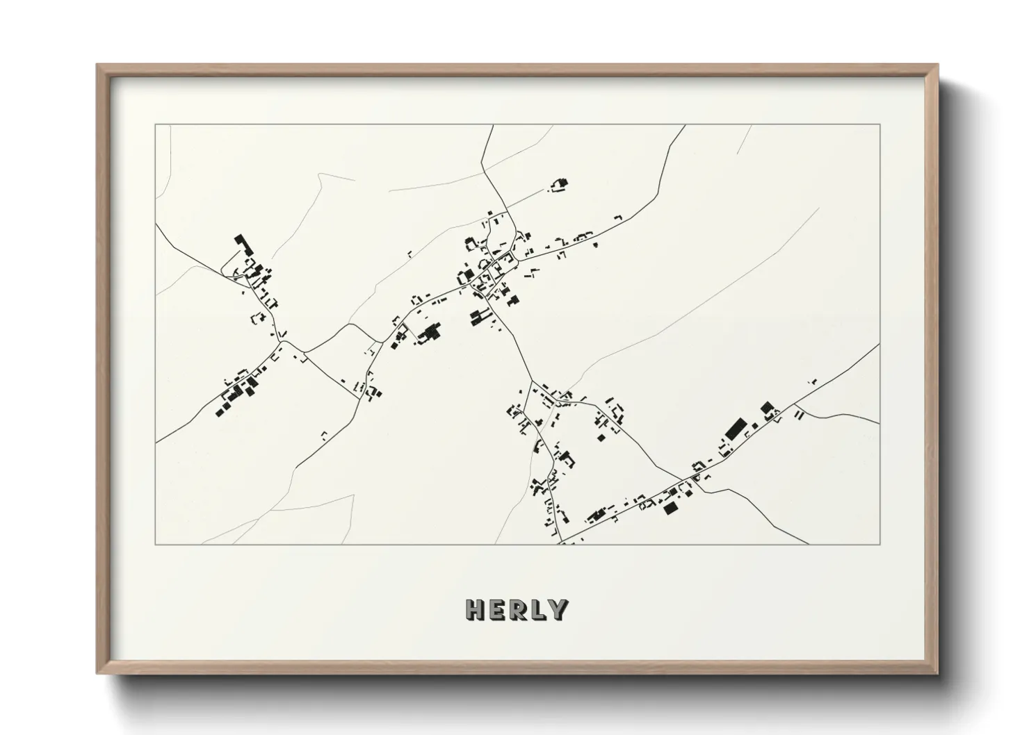 Une affiche de carte sur Herly