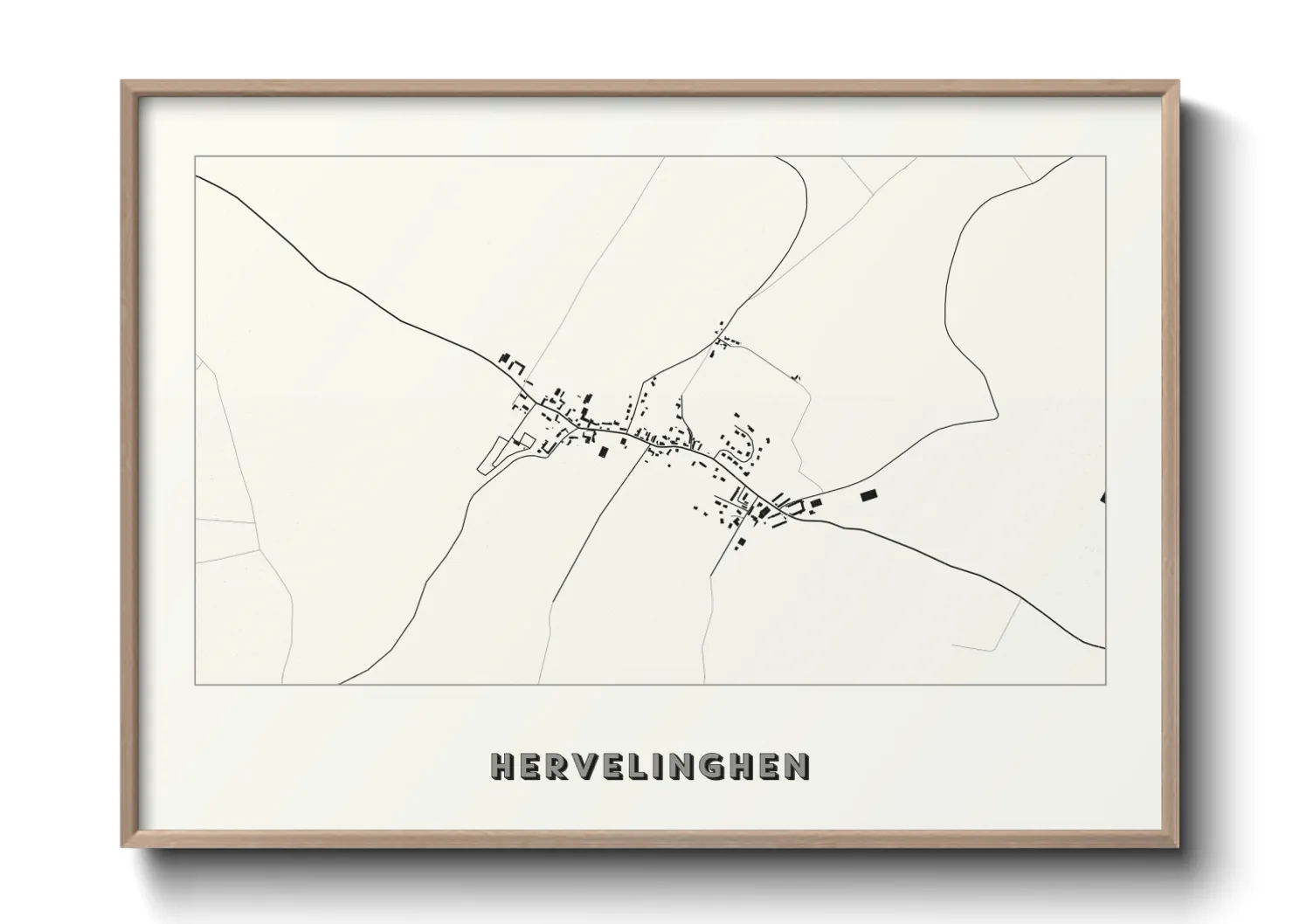 Une affiche de carte sur Hervelinghen