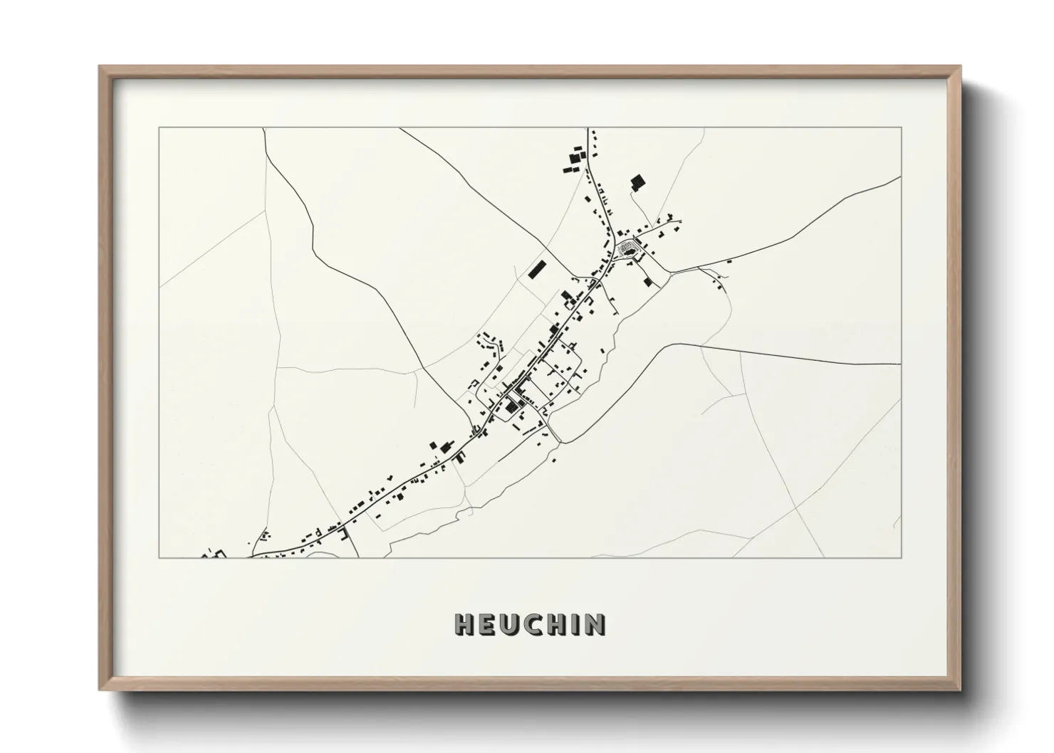Une affiche de carte sur Heuchin