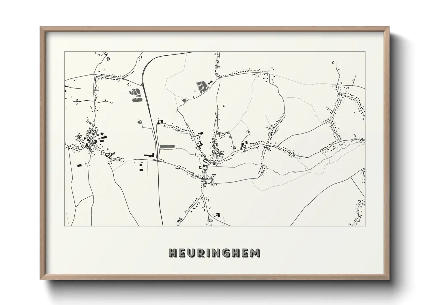 Une affiche de carte sur Heuringhem