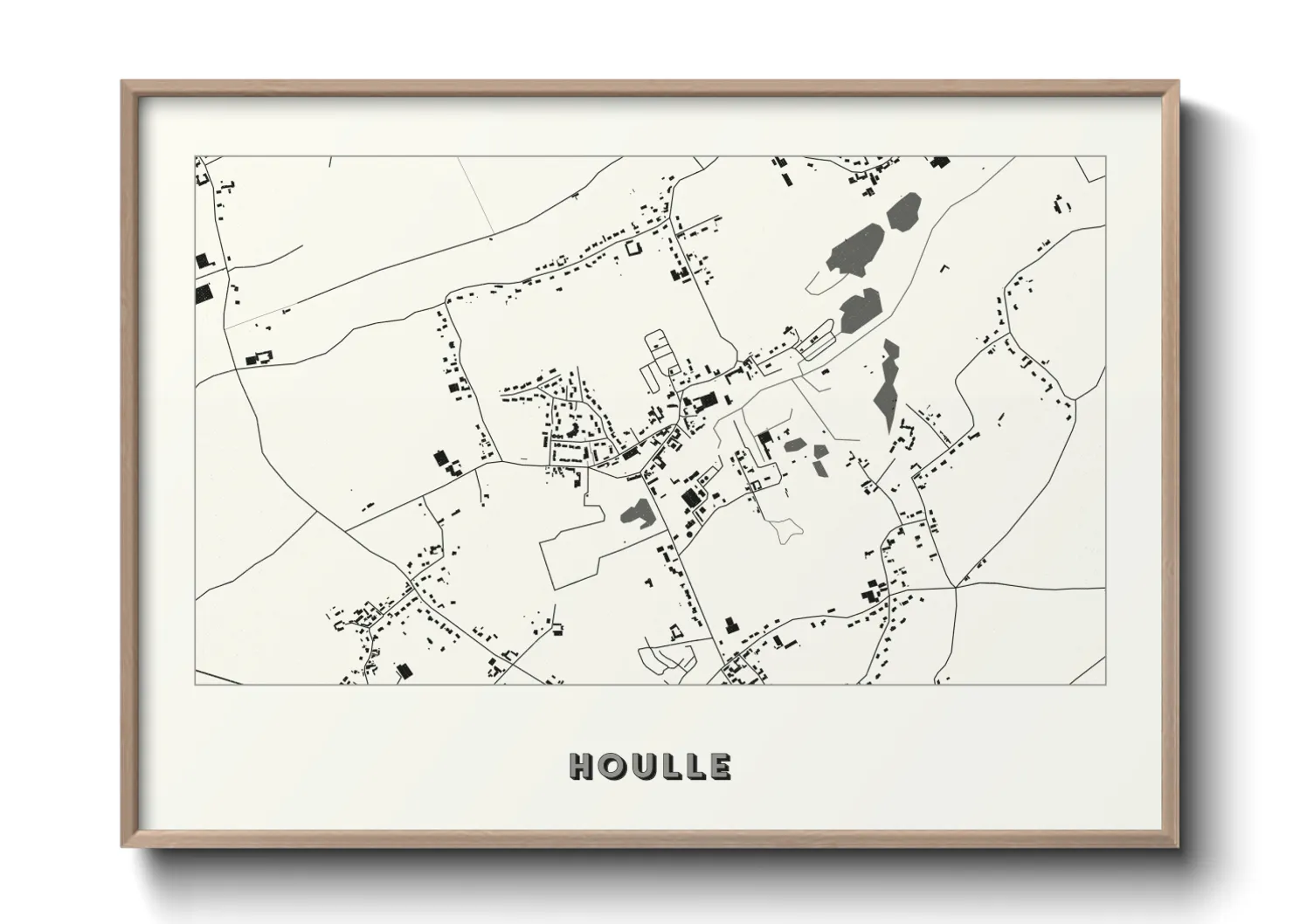 Une affiche de carte sur Houlle