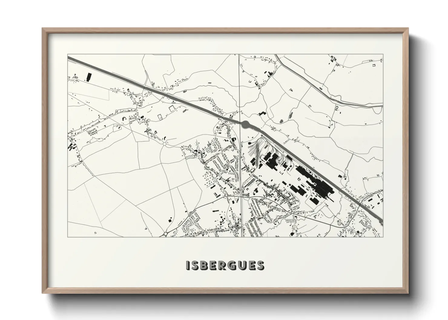 Une affiche de carte sur Isbergues