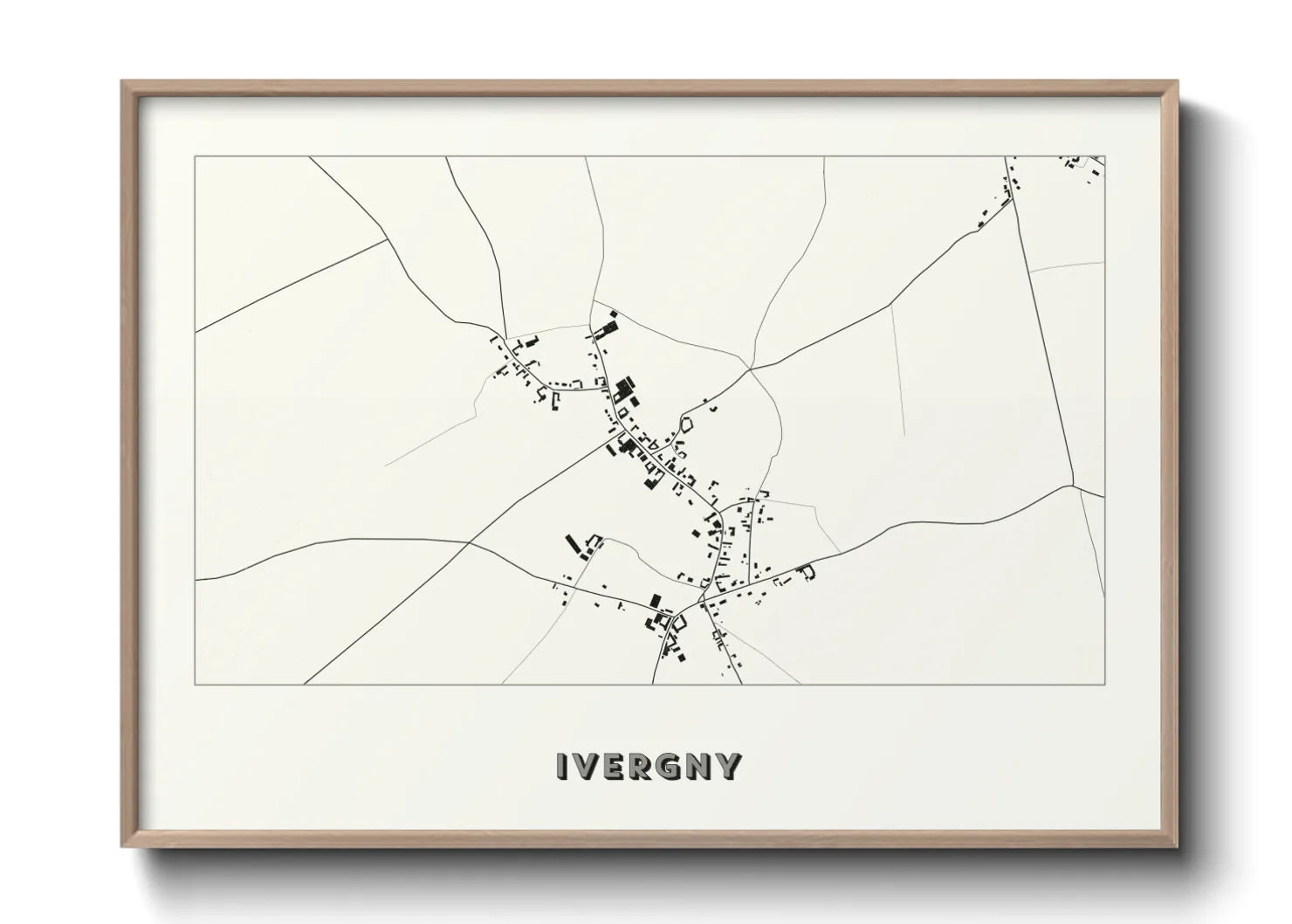 Une affiche de carte sur Ivergny