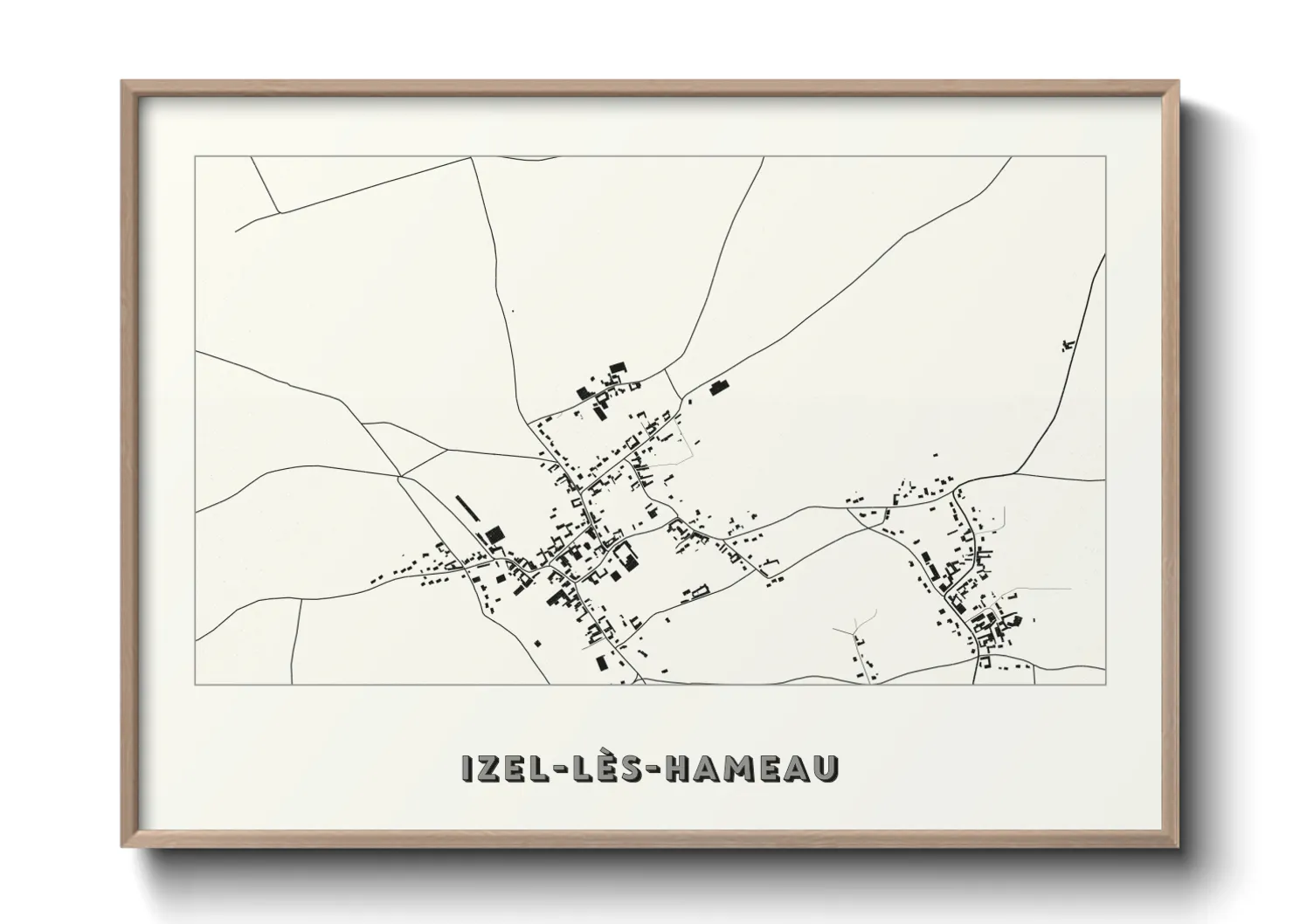 Une affiche de carte sur Izel-lès-Hameau