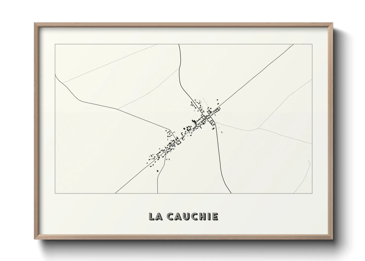 Une affiche de carte sur La Cauchie