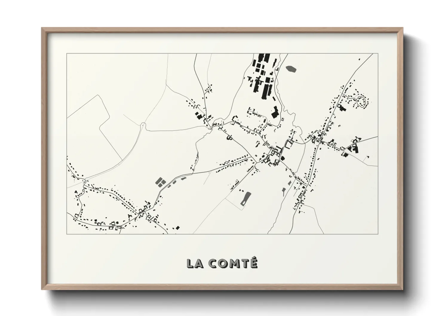 Une affiche de carte sur La Comté