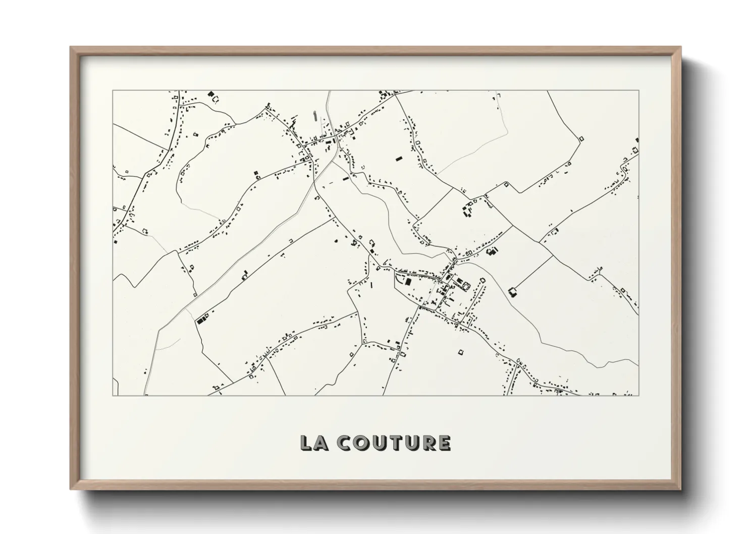 Une affiche de carte sur La Couture