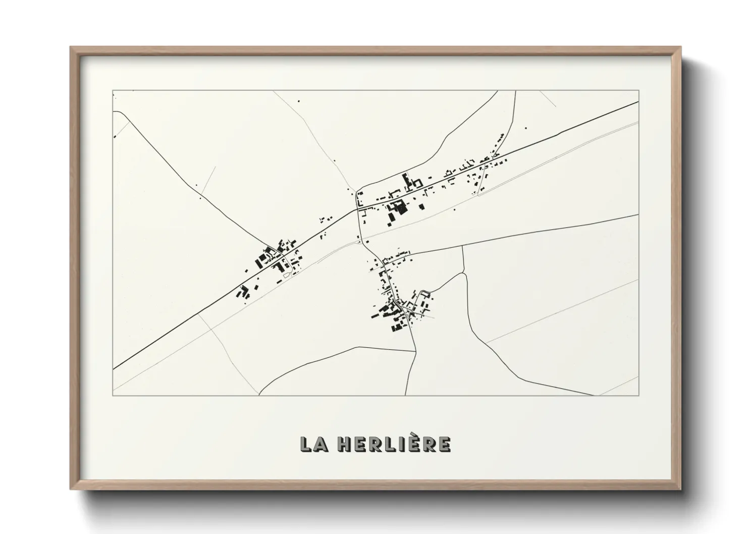 Une affiche de carte sur La Herlière