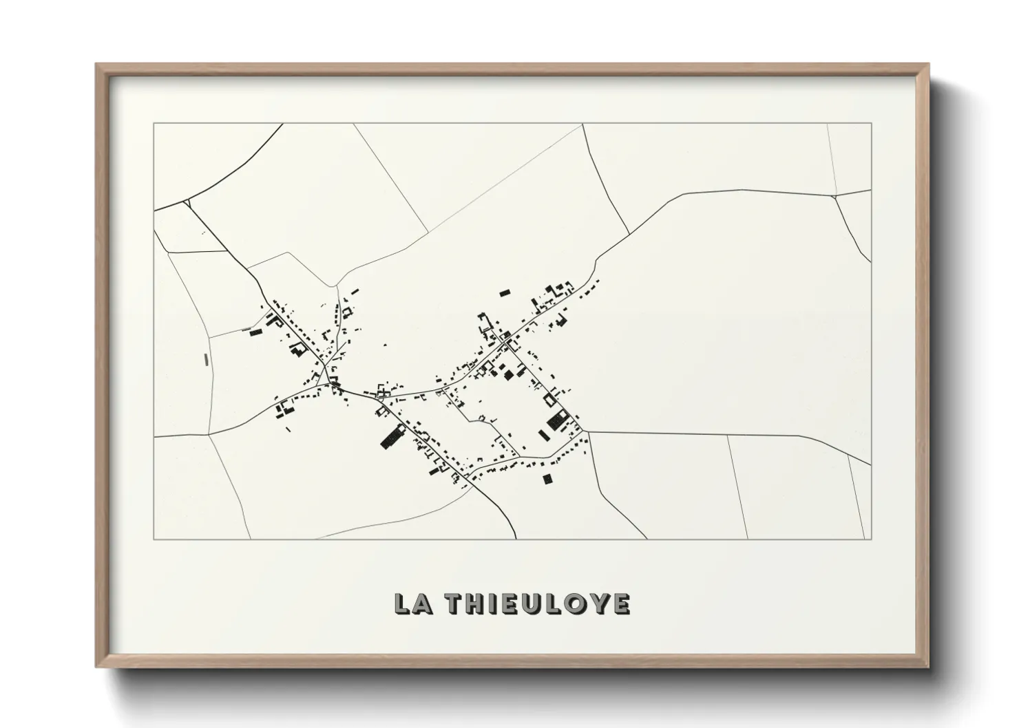 Une affiche de carte sur La Thieuloye
